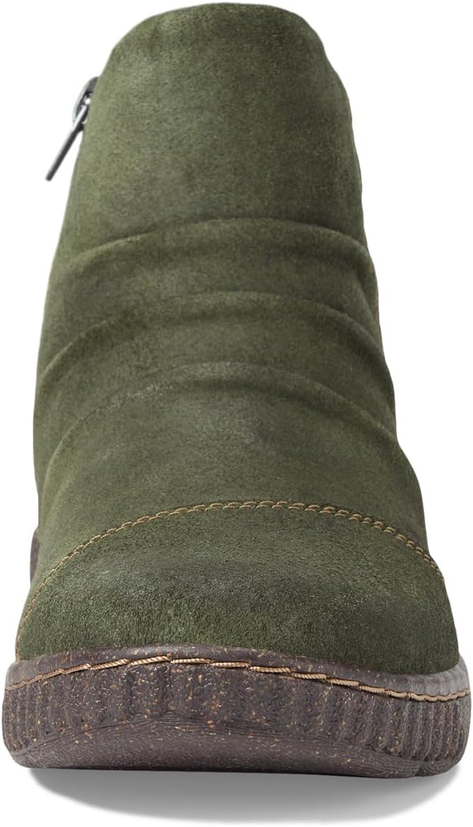 Caroline Derby Clarks Ankle Boots in Dark Green Suede