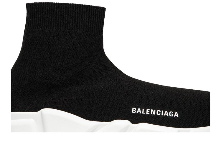 حذاء رياضي Balenciaga Speed ​​'Black White' 2018، باللون الأسود