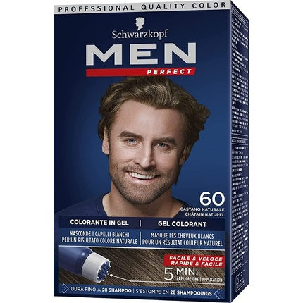 Men's gel hair dye without ammonia N60 Natural brown, Testanera