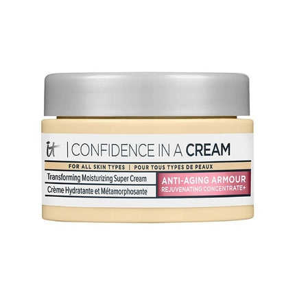 كريم Confidence In Cream مرطب للوجه مضاد للشيخوخة مع حمض الهيالورونيك والنياسيناميد والببتيدات، 0.5 أونصة سائلة، من It Cosmetics