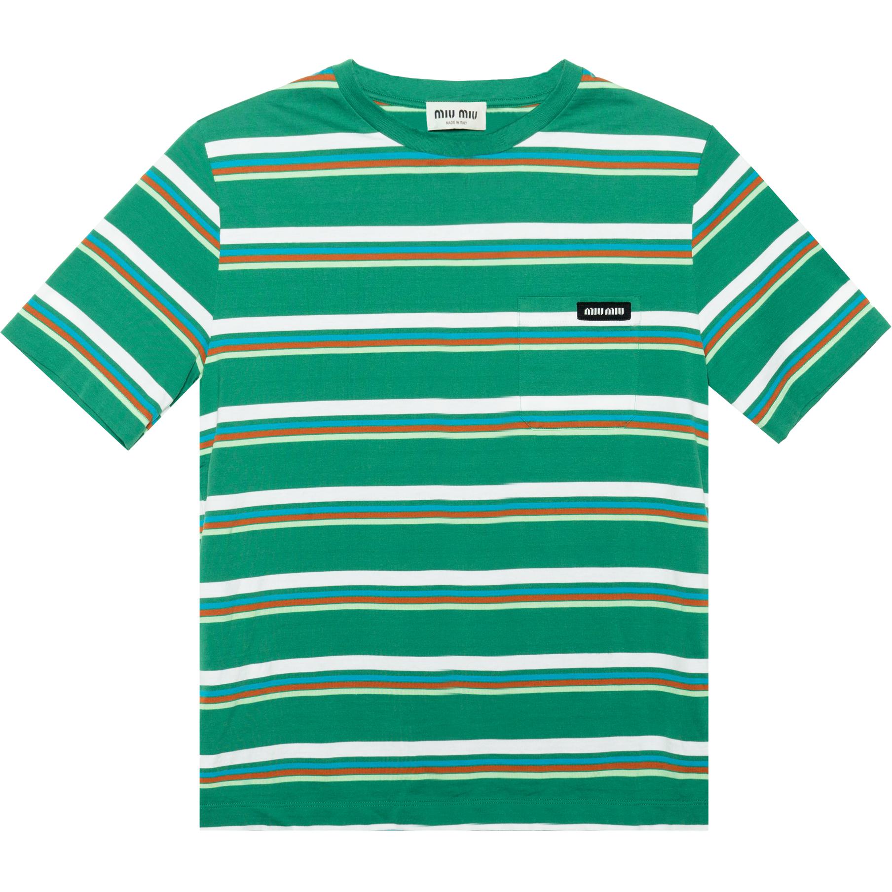 Women's T-shirt Miu Miu, green