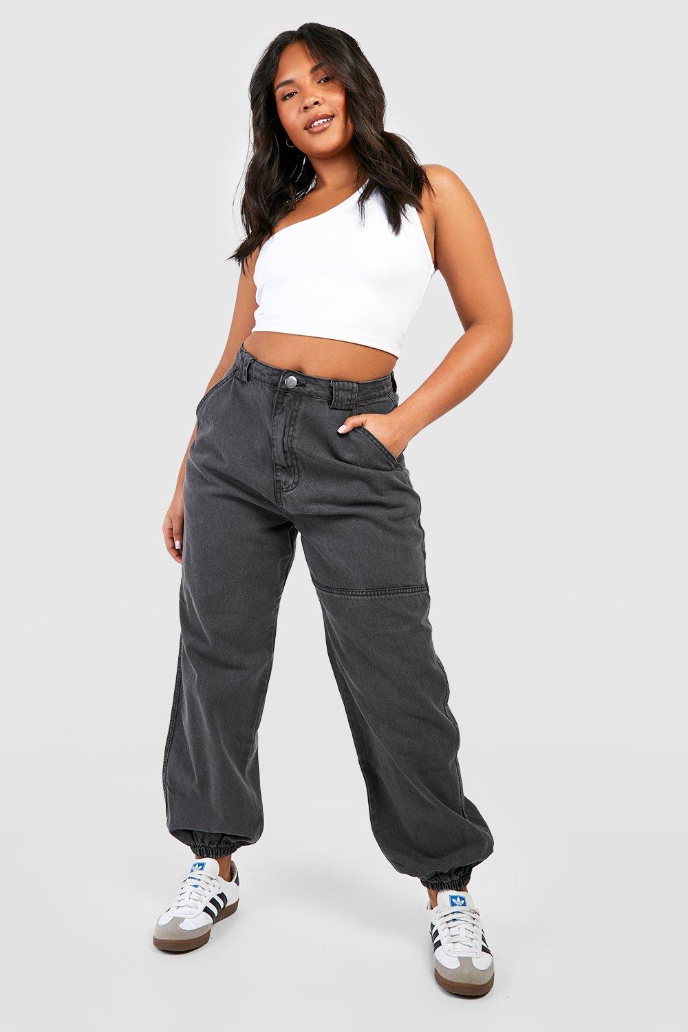 Boohoo Mid Rise Ginim Joggers, Gray