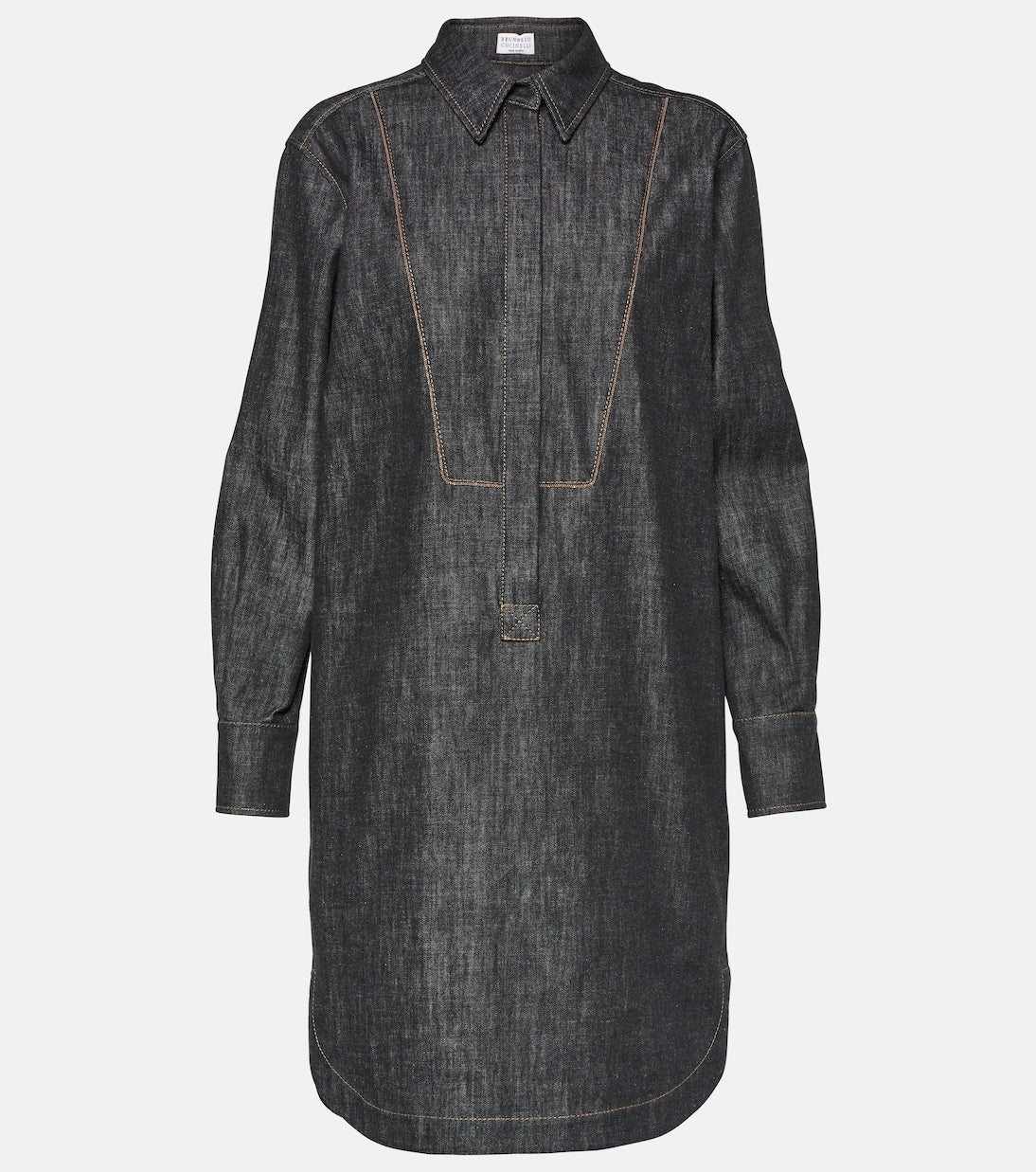 Denim shirt dress Brunello Cucinelli, black