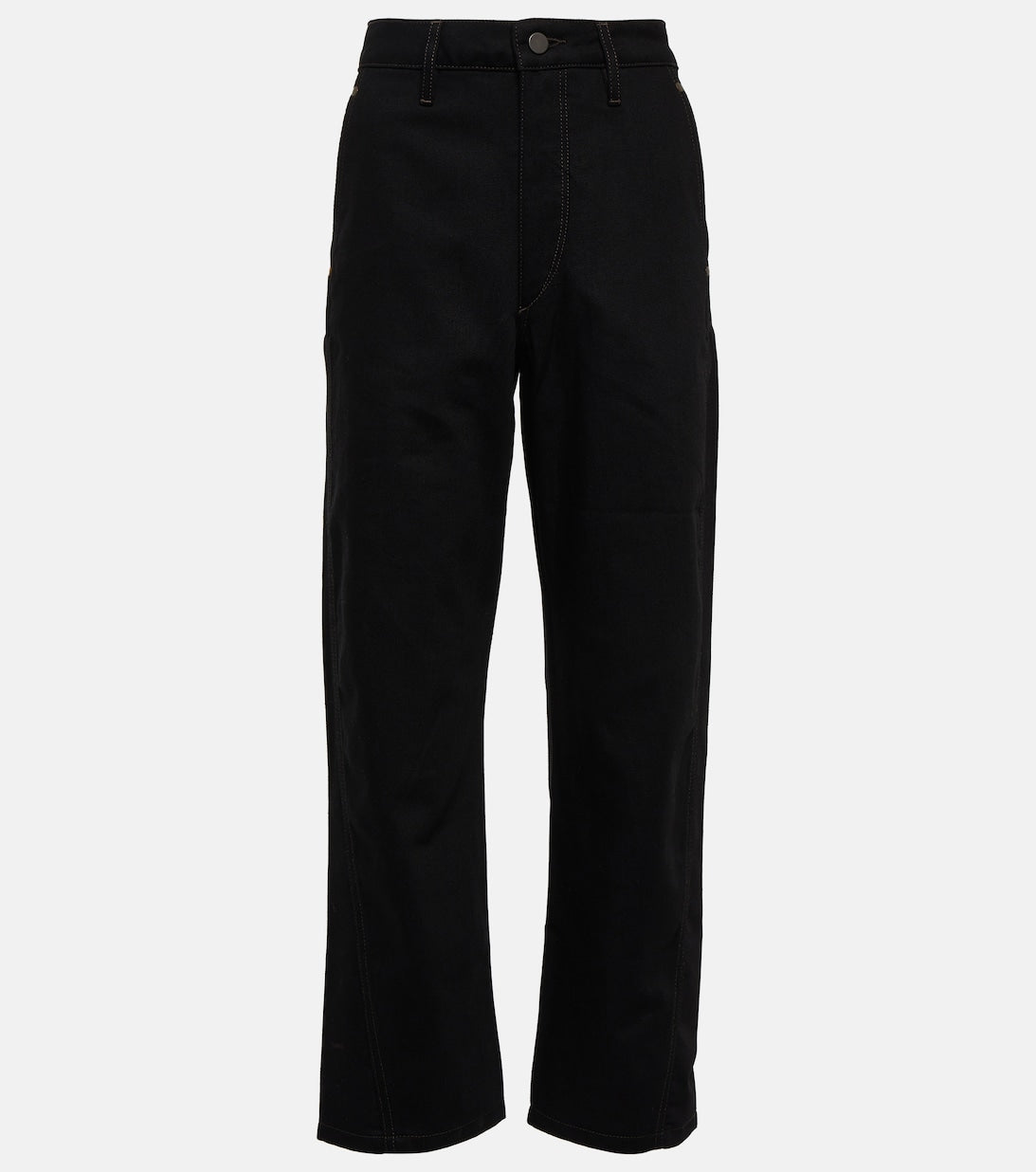 LEMAIRE Slim Straight Mid Rise Jeans, Black