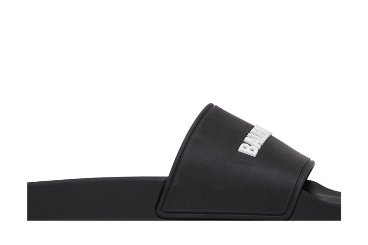 حذاء رياضي Balenciaga Wmns Classic Logo Slide 'Black' باللون الأسود