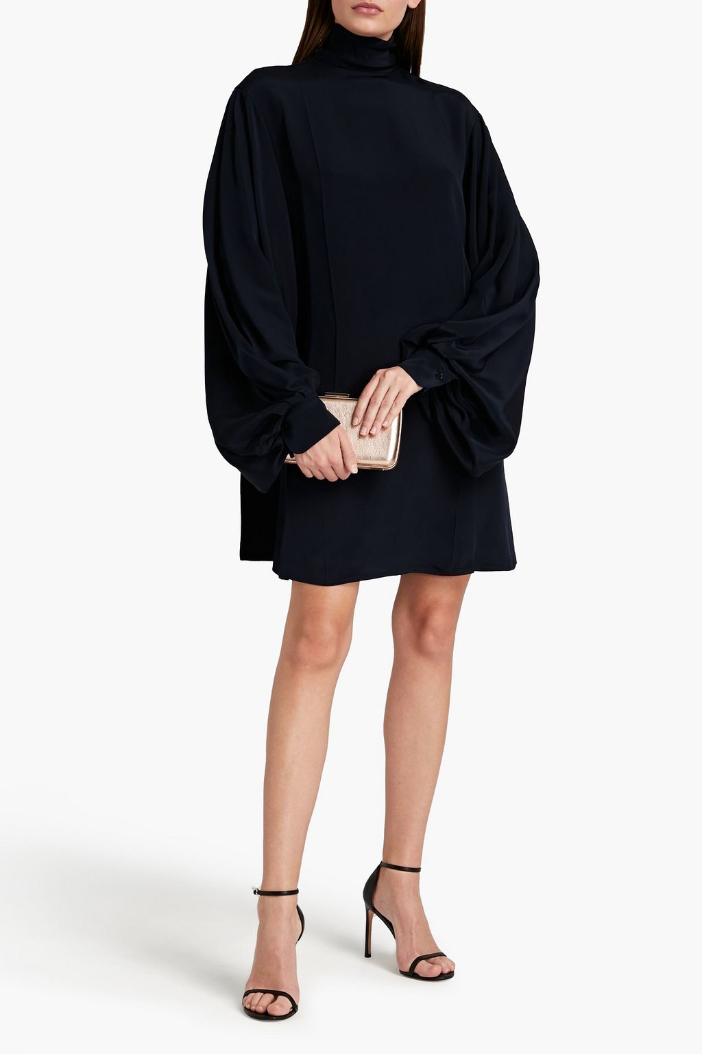 VICTORIA BECKHAM silk crepe minidress, navi