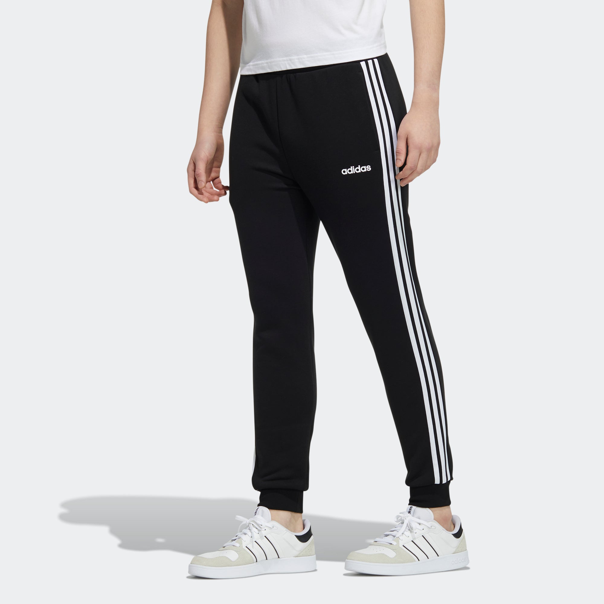 Men's knitted sweatpants black Adidas Neo, black