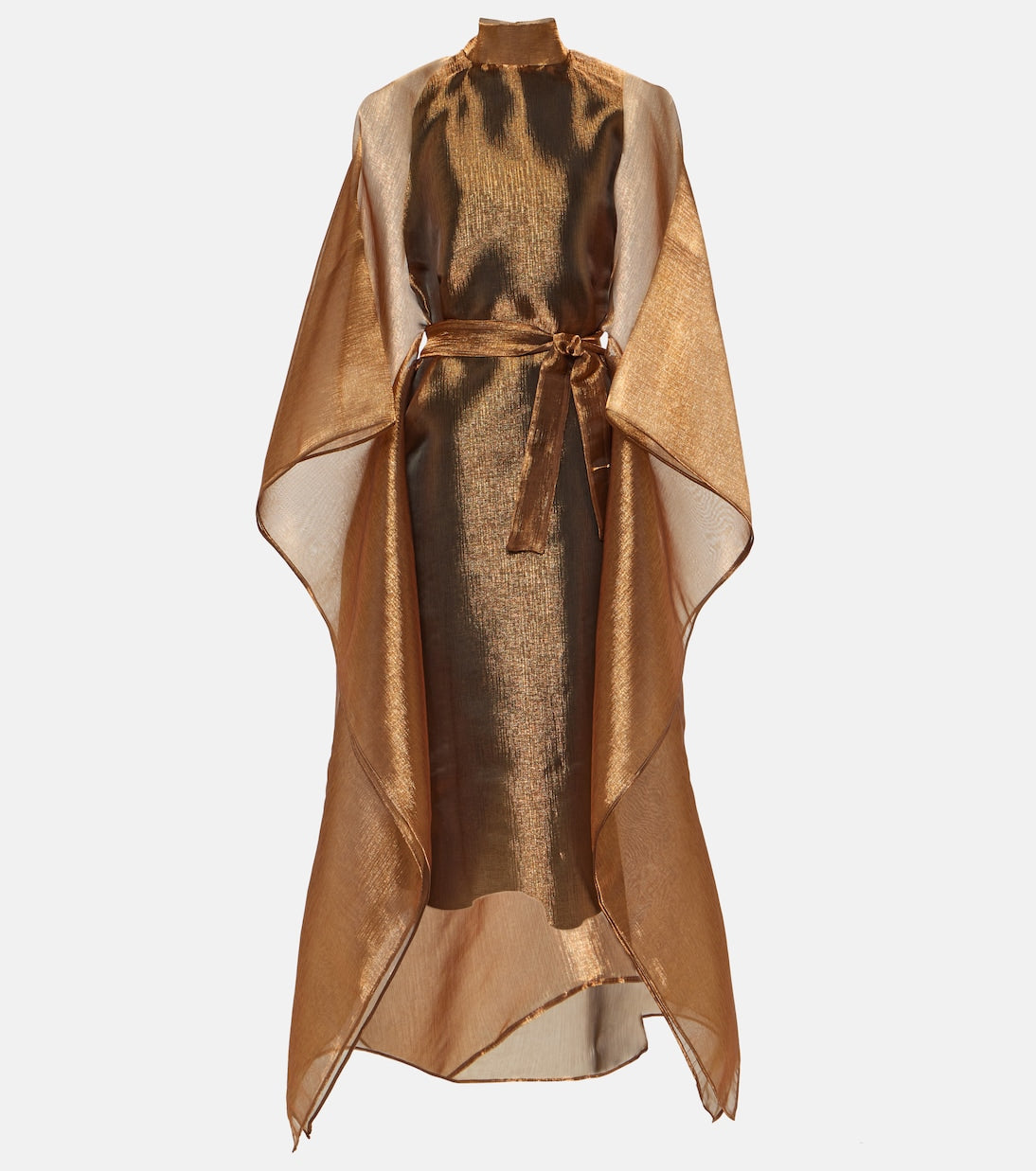 Mirage Taller Marmo crepe caftan, brown