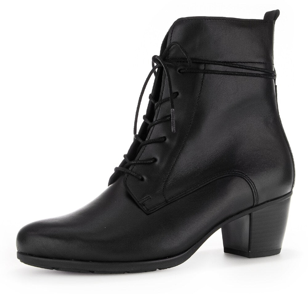 Gabor lace-up ankle boots, black