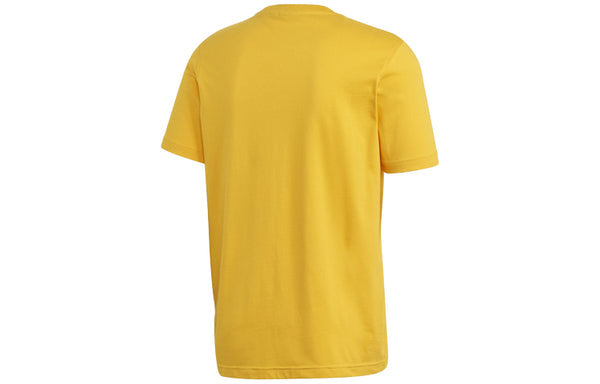 تي شيرت adidas originals TREFOIL T-SHIRT بأكمام قصيرة باللون الذهبي والأصفر