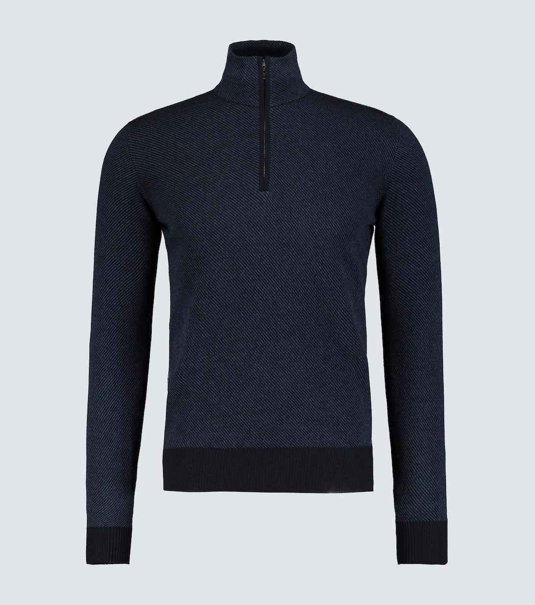 Mezzocollo Roadster Loro Piana cashmere sweater, blue