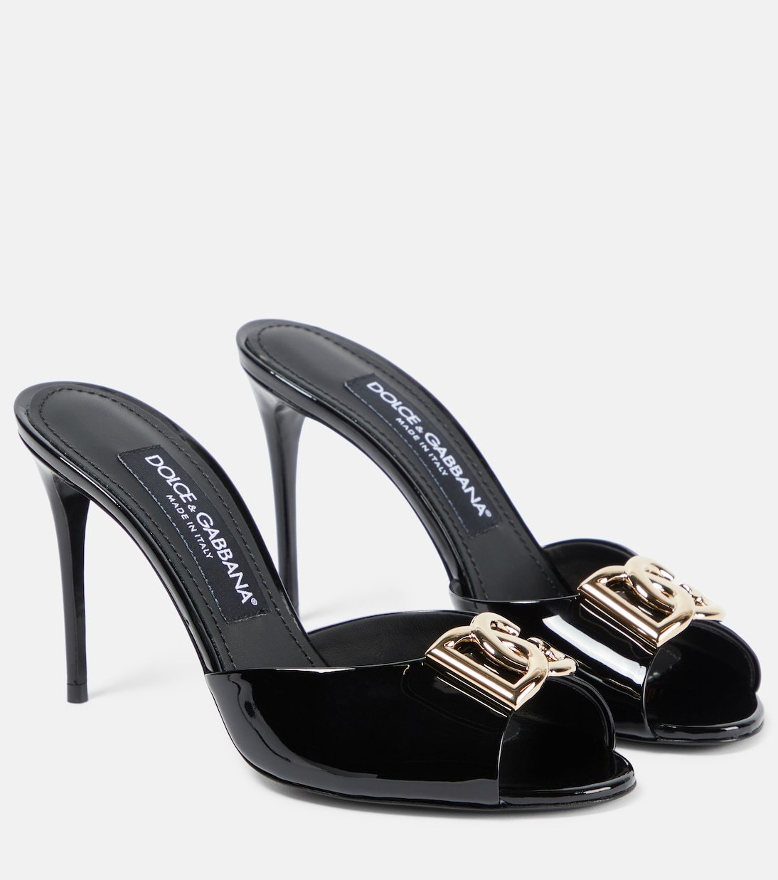 Dolce&Gabbana dg patent leather sandals, black