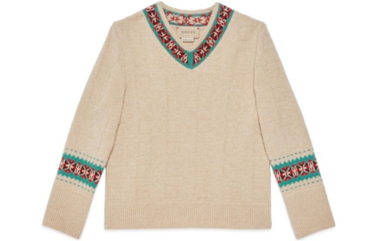 Gucci Children's Sweater with Pattern, Beige