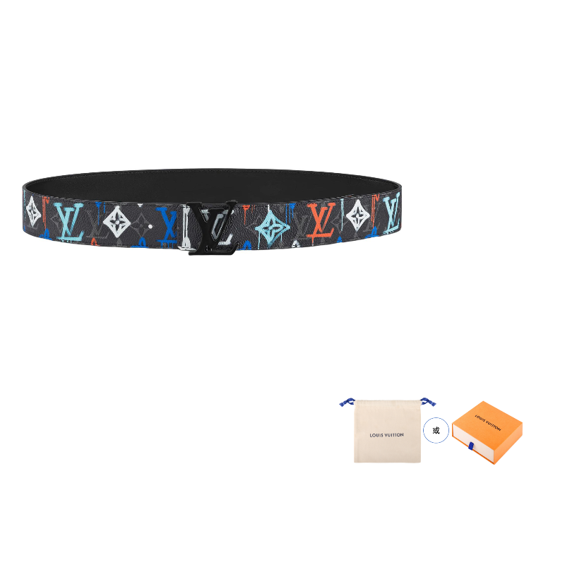 Louis Vuitton Unisex Belt, Black/Multicolor