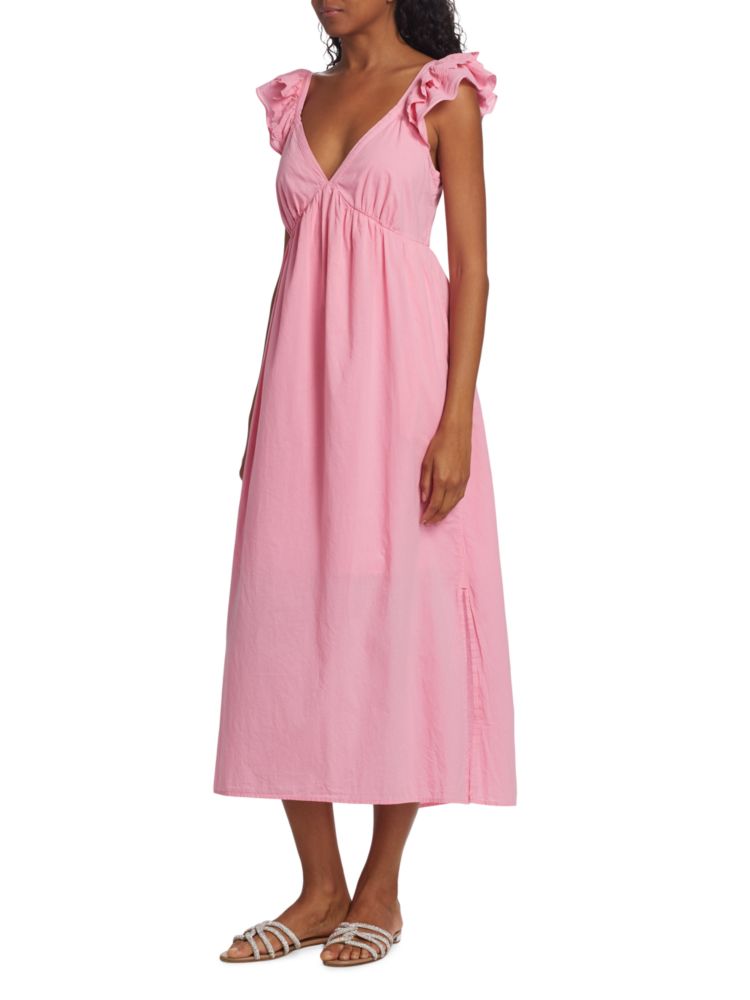 Xirena Fly Sleeve Leia Maxi Dress in Rose