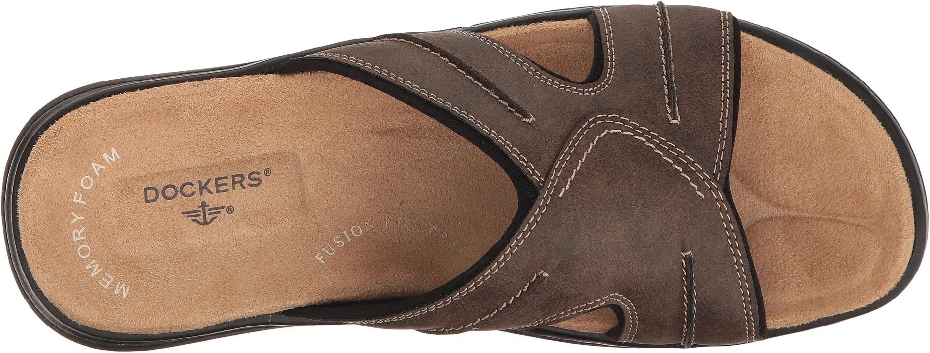 Sunland Dockers Flat Sandals, Dark Brown