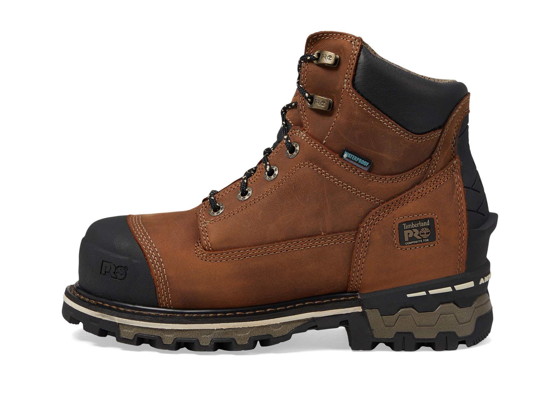 حذاء Timberland PRO Boondock 6" Composite Safety Toe مقاوم للماء، بني