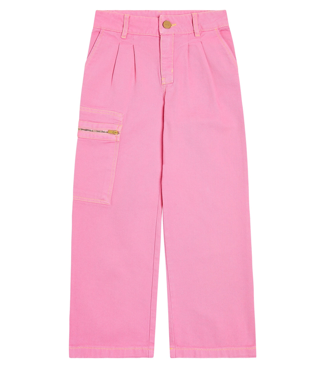 Le de nîmes Jacquemus Enfant large cargo jeans, pink