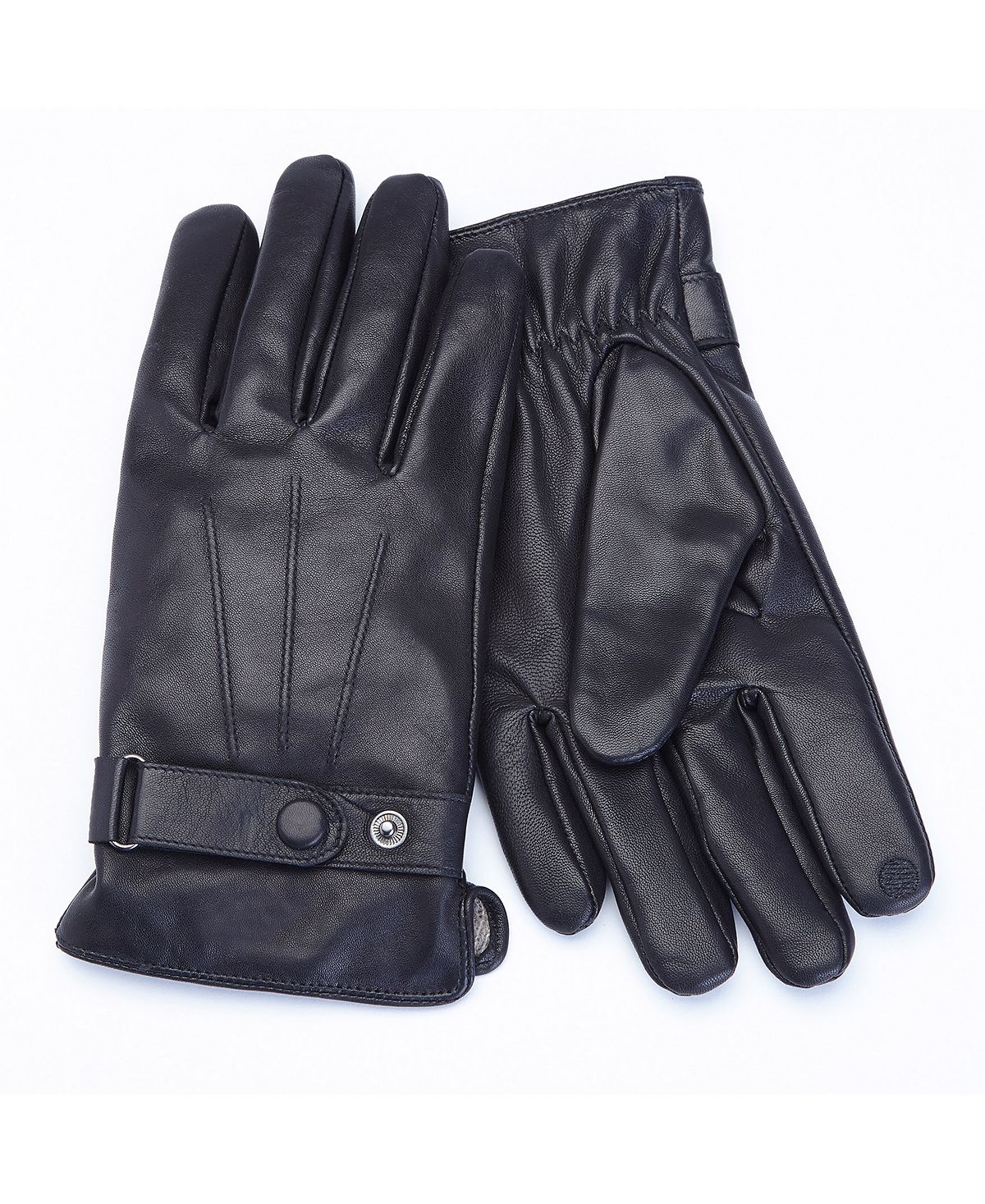 ROYCE New York Men's Cashmere Sheepskin Touch Screen Gloves