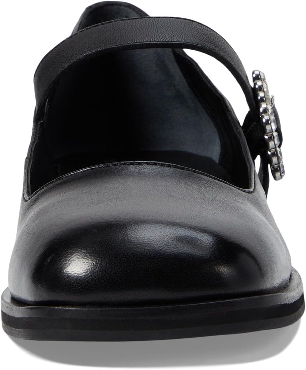 Rumor Diamante Mary Jane Free People Ballerinas, Black Metallic Leather