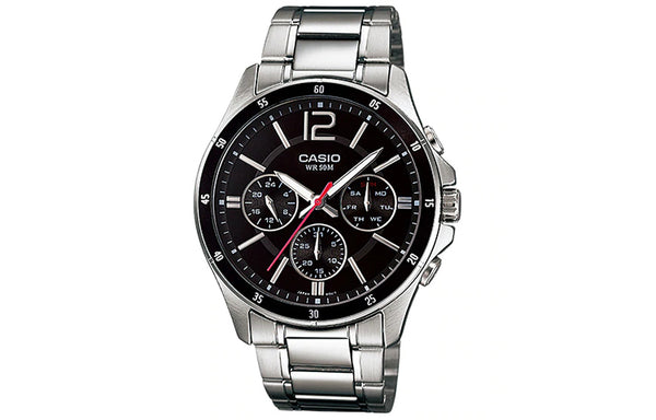 Watch CASIO Quartz Waterproof Mens Black/White Analog, black