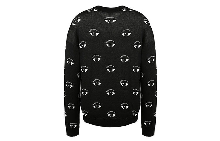 Kenzo Men's Sweater with Eye Print, Black/White