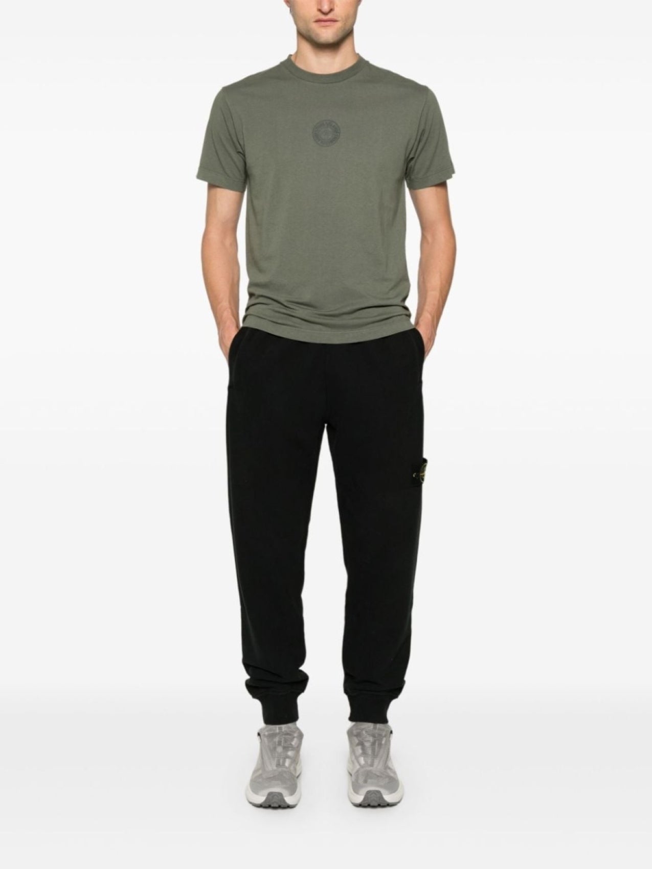 Stone Island Cotton Compass Track Pants Black