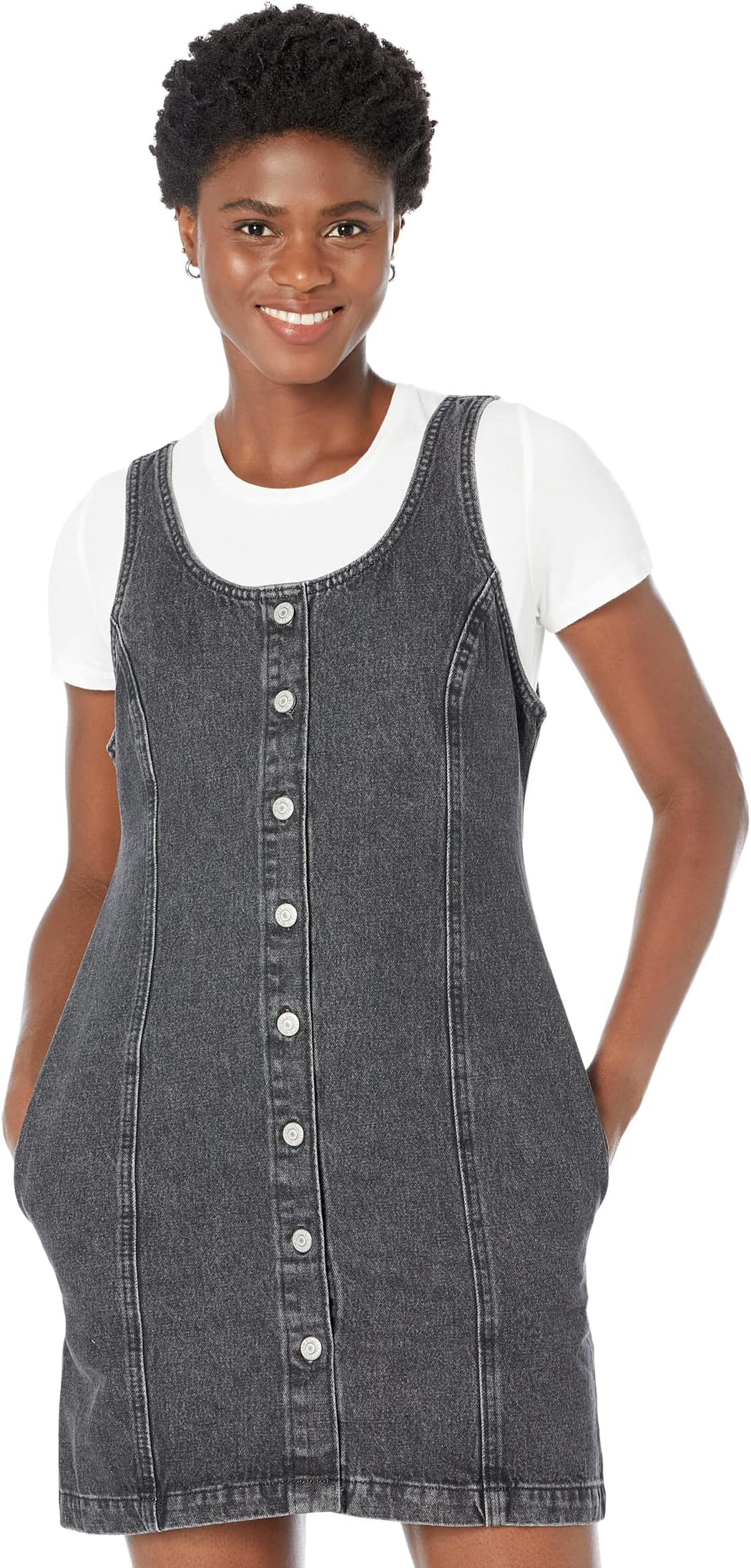 Tuli Levi's Denim Mini Dress in Black Stonewash