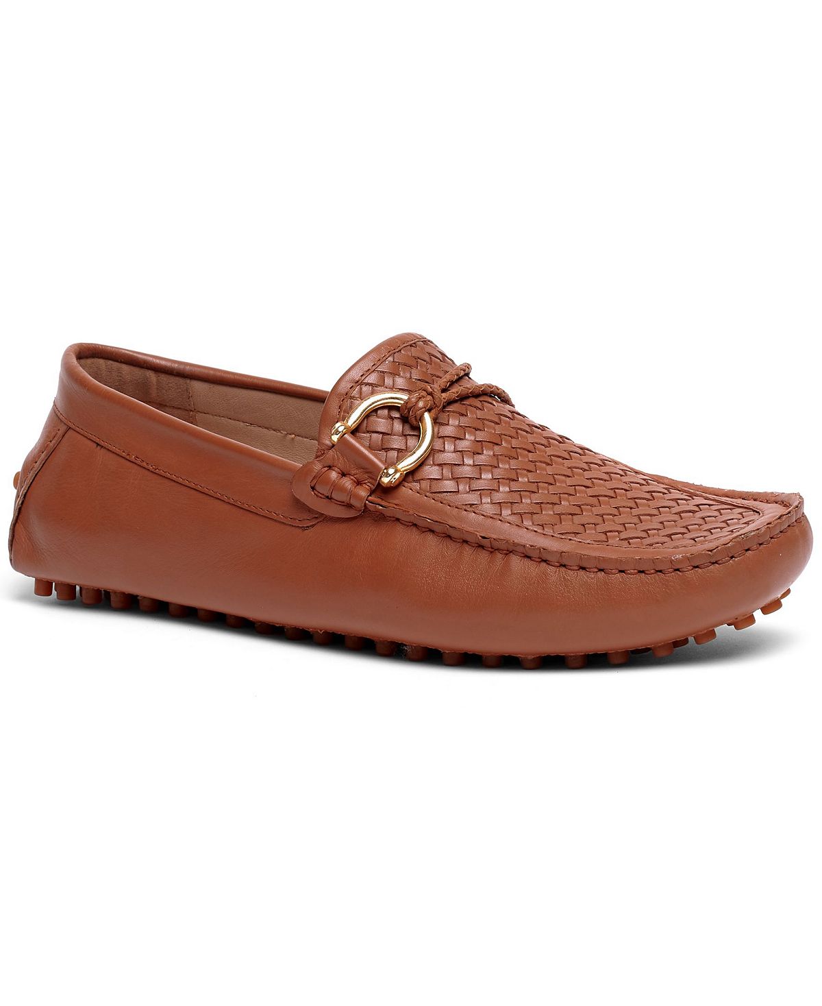 Men's Casual Leather Slip-on Loafers Malone Interweave Driver Carlos by Carlos Santana