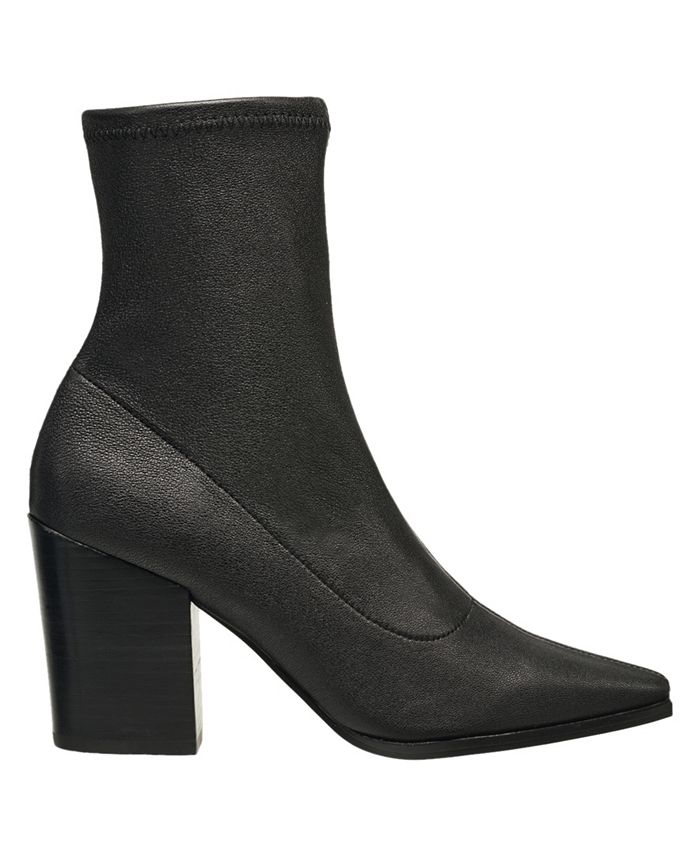 Lorenzo Women's Leather Block Heel French Connection Boots, Black