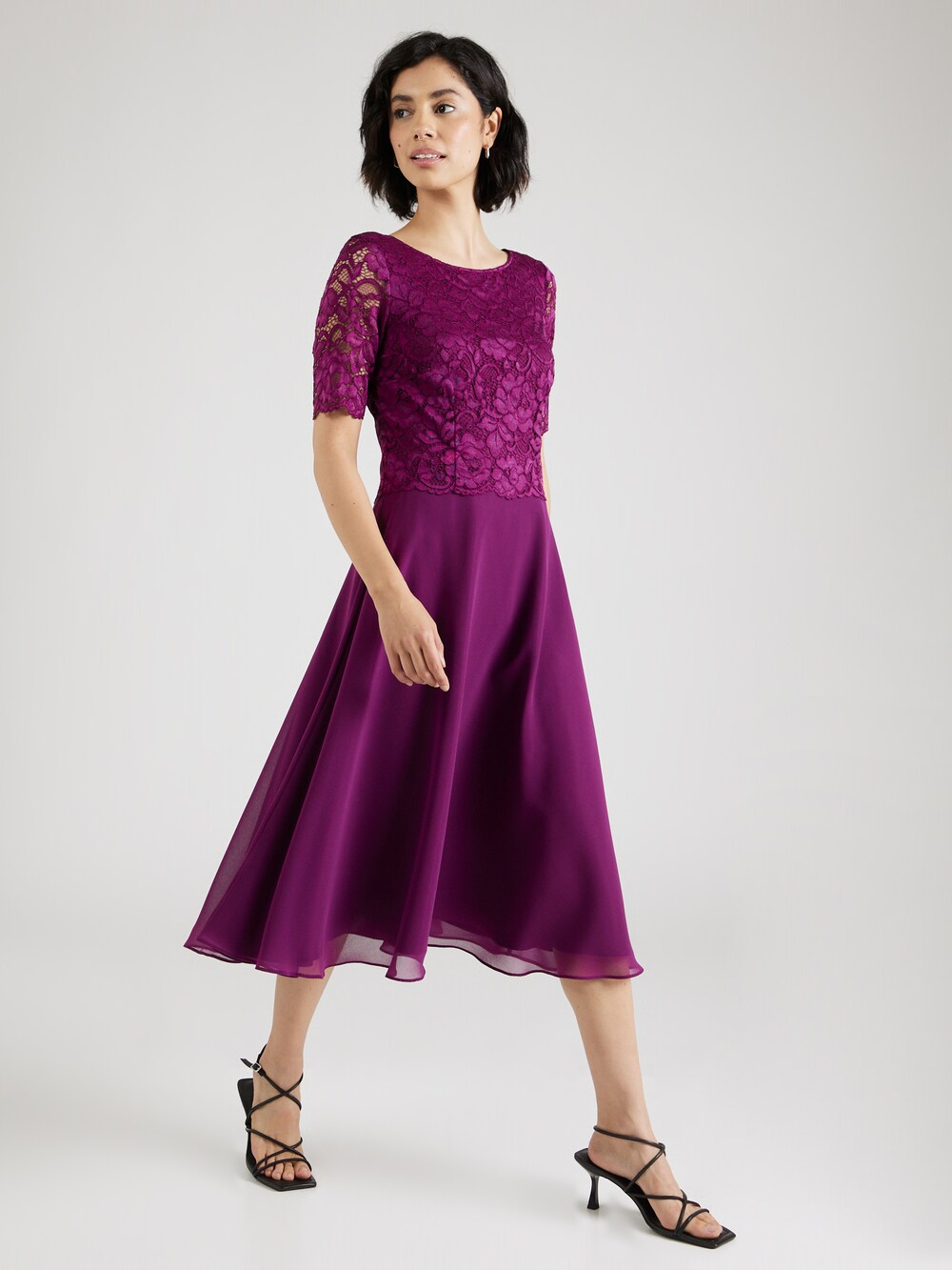 Vera Mont cocktail dress, berry