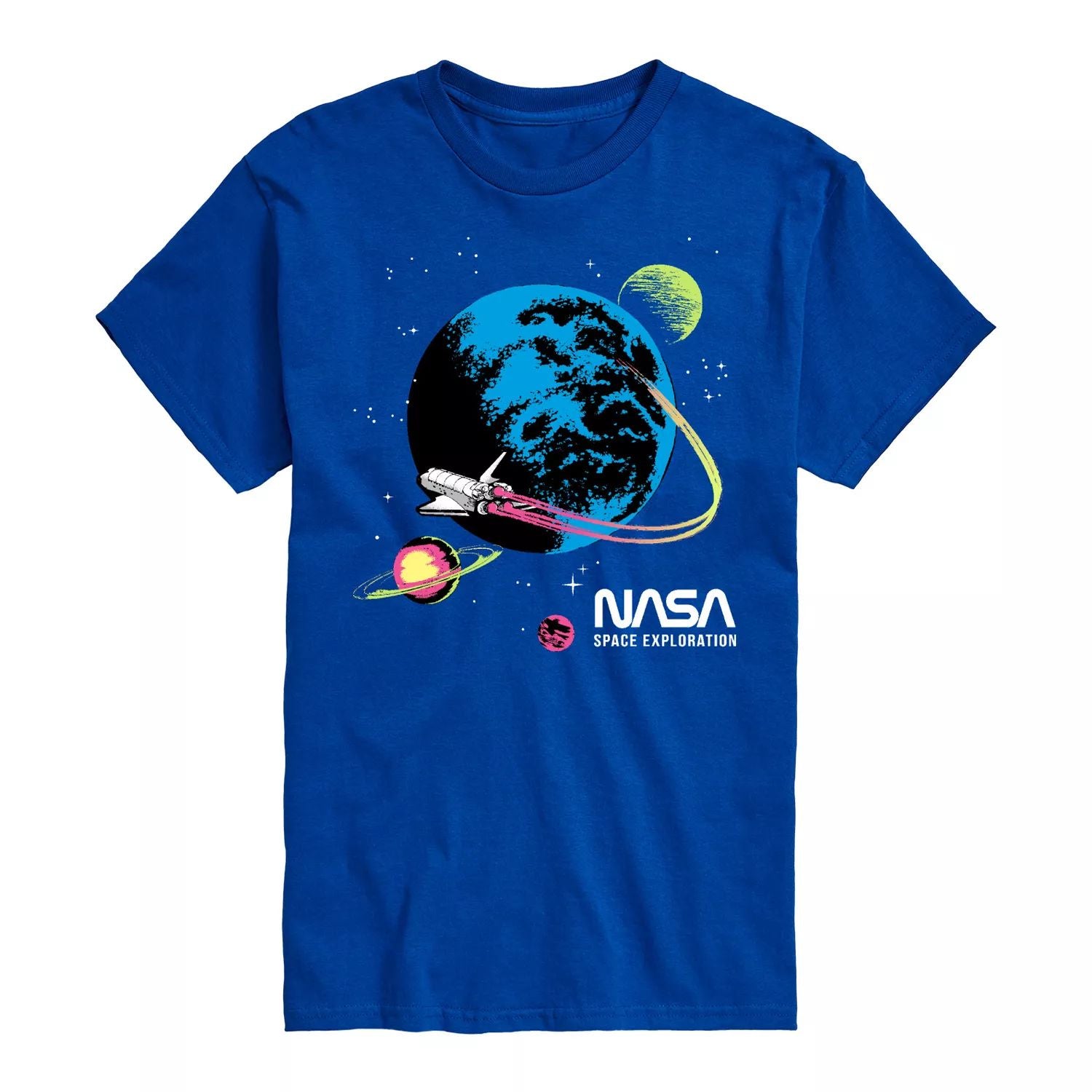 Large and tall NASA Flight Licensed Character T-shirt, blue