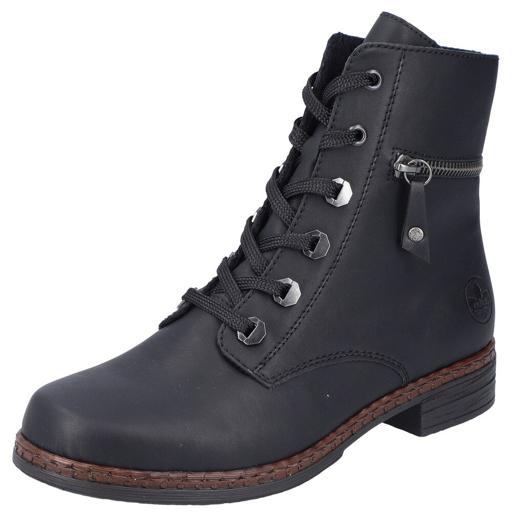 Rieker lace-up ankle boots, black