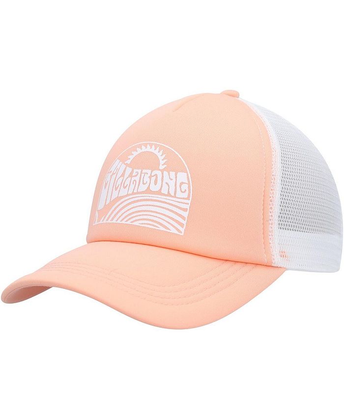 قبعة نسائية من Billabong Coral ذات غطاء للرأس من Across Waves Trucker باللون البرتقالي