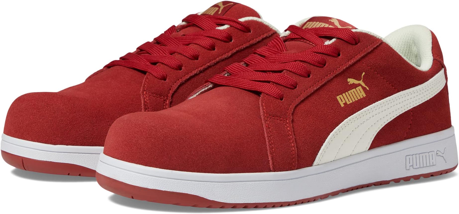 حذاء Iconic Suede Low ASTM EH PUMA أحمر/أبيض