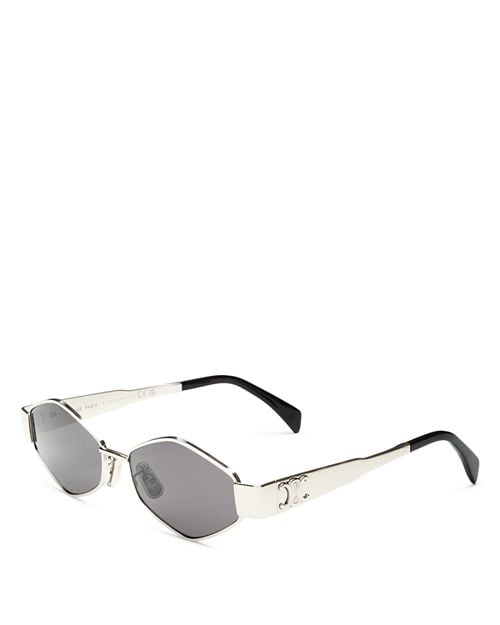 Metal Triomphe Geometric Sunglasses 54mm CELINE Silver