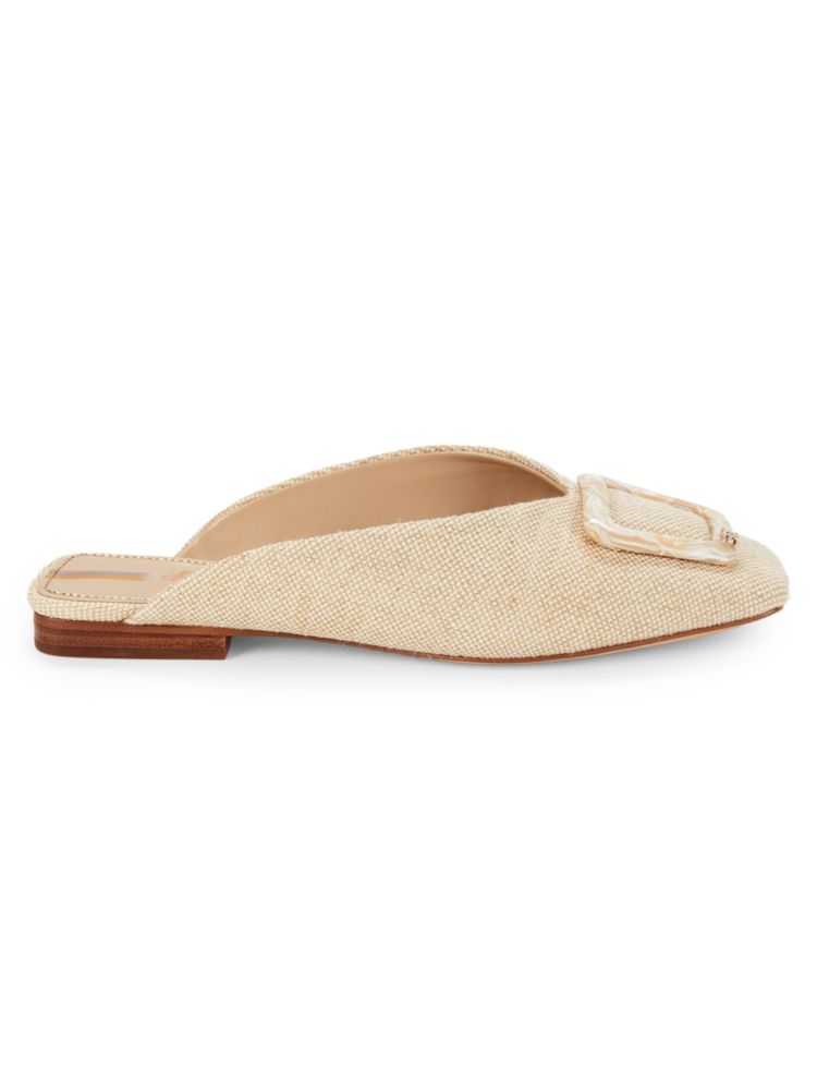 Sam Edelman Lin Woven Flat Mules in Natural