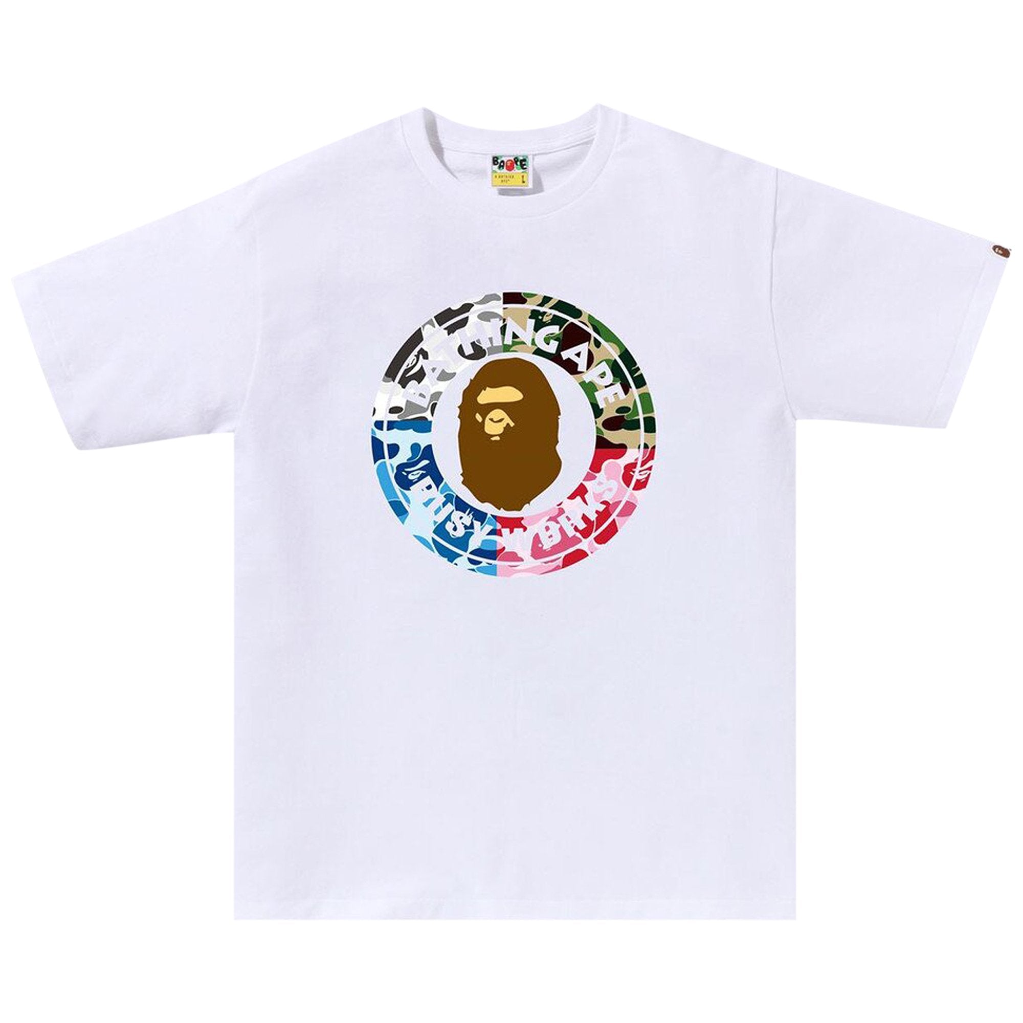 BAPE ABC Crazy Busy Works Camouflage T-Shirt, White