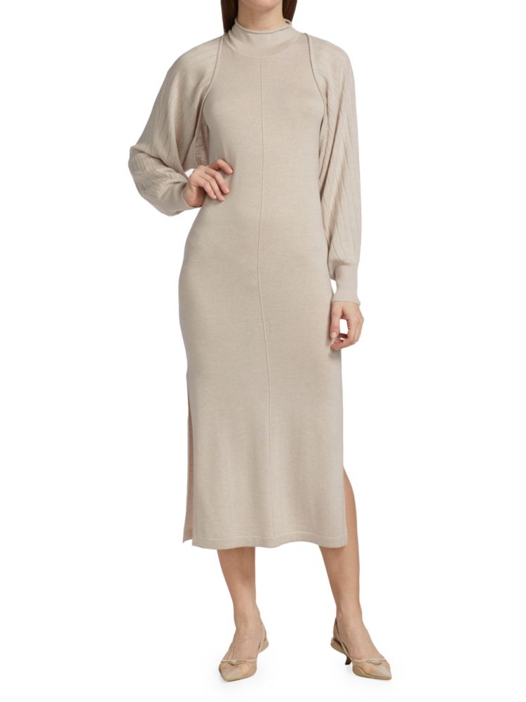 Naadam Wool Blend Sweater Dress, Pebble