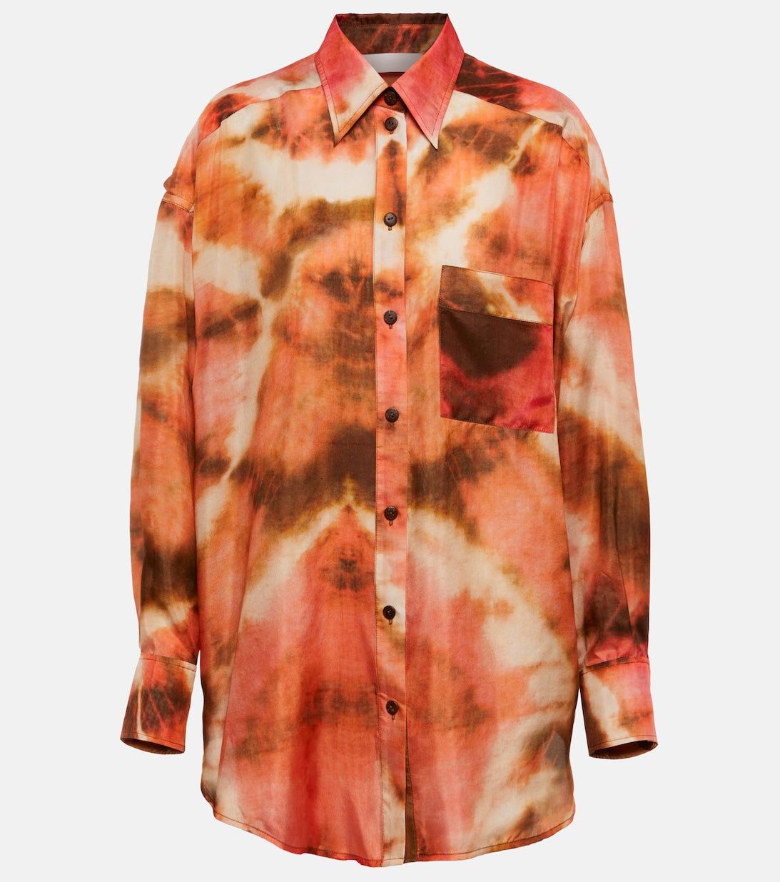 Vacay tie-dye shirt ZIMMERMANN, orange