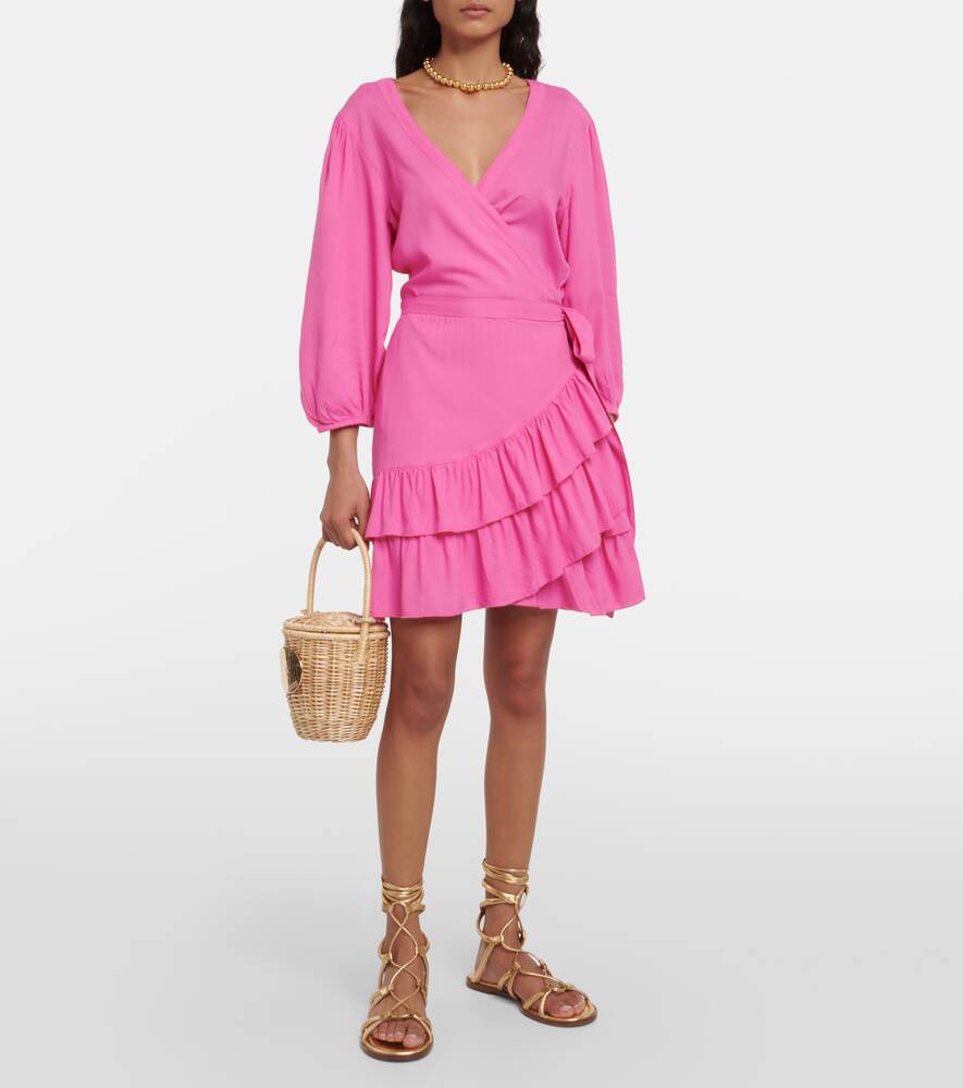 Tabitha cotton mini dress with wrap MELISSA ODABASH, pink