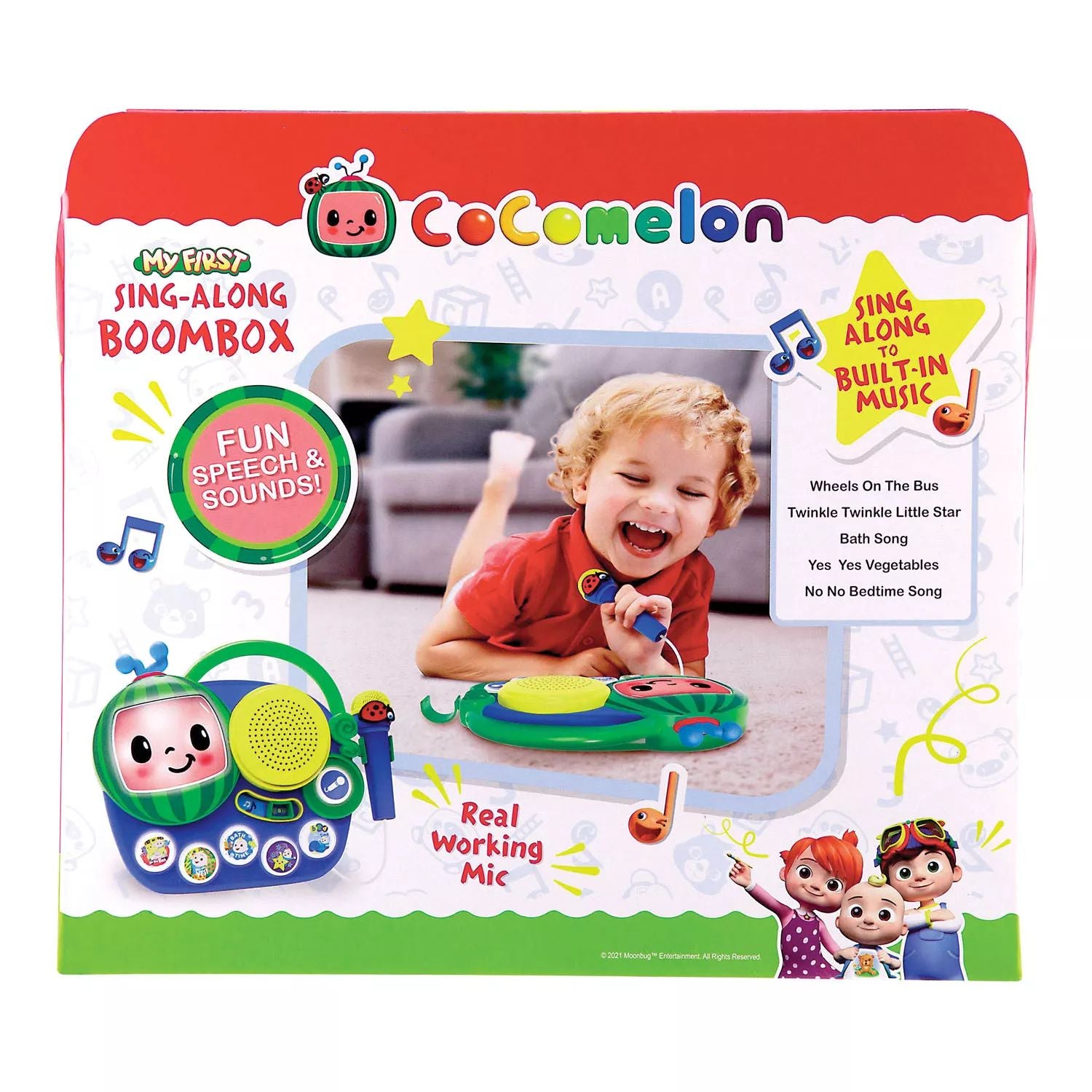 My first cocomelon sings along with a Cocomelon boombox