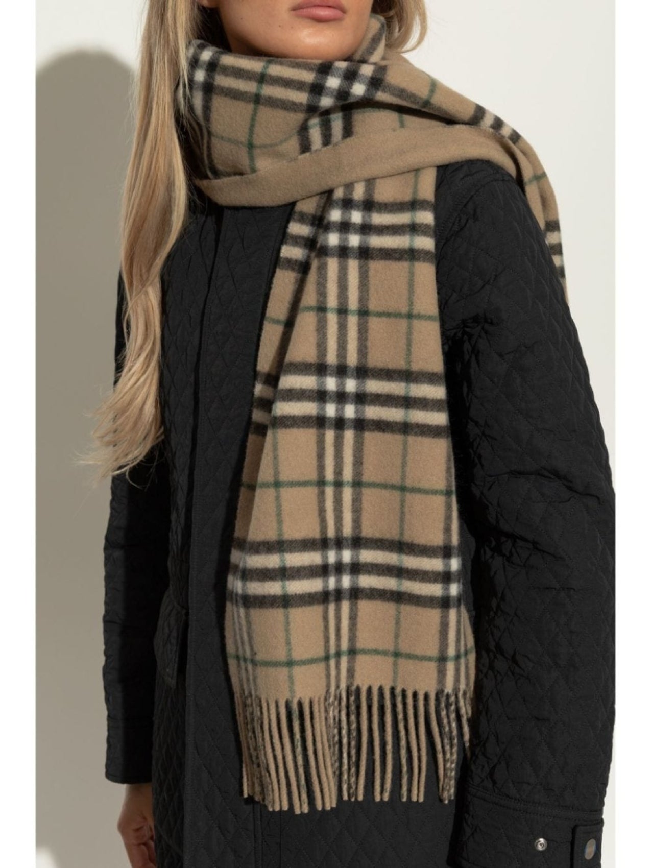 Burberry cashmere scarf, neutral color