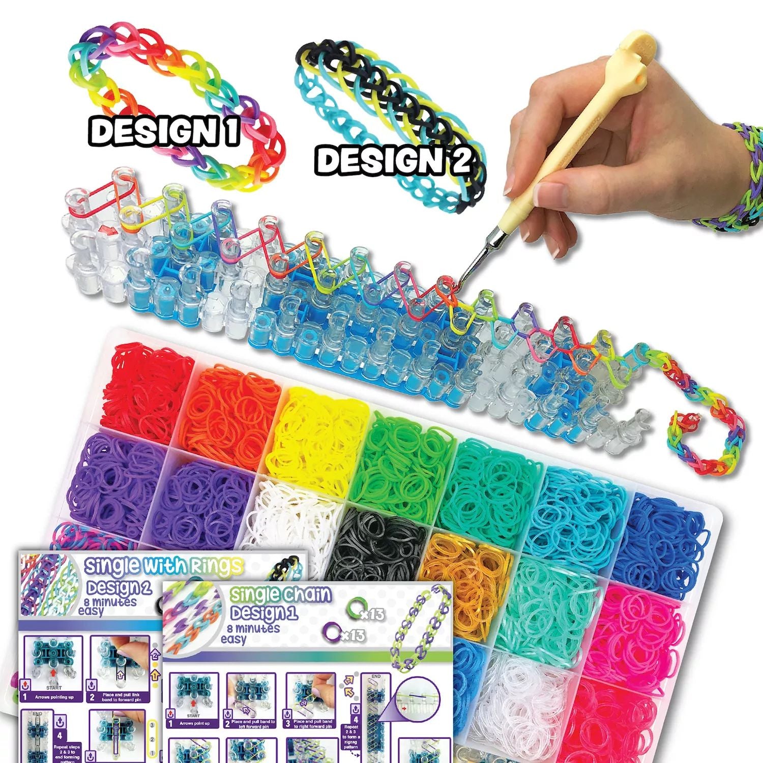 Kit for making Rainbow Loom bracelets MEGA Combo Rainbow Loom