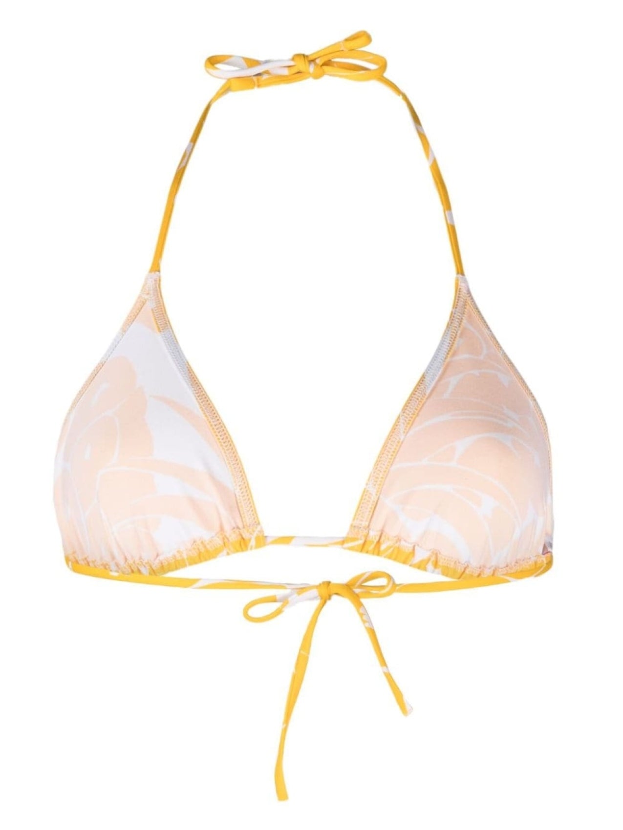 ERES Epice Printed Triangle Bikini Top Yellow