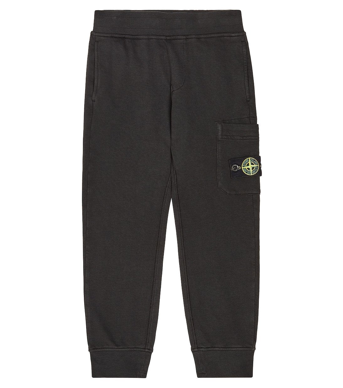 Compass cotton fleece sweatpants Stone Island Junior, black