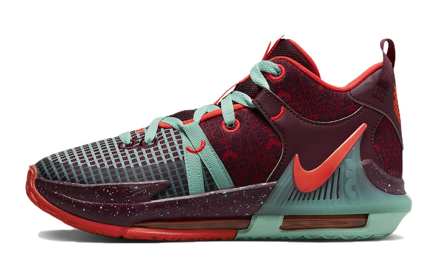 Lebron 7 Kids GS Nike Basketball Shoes Red/Green