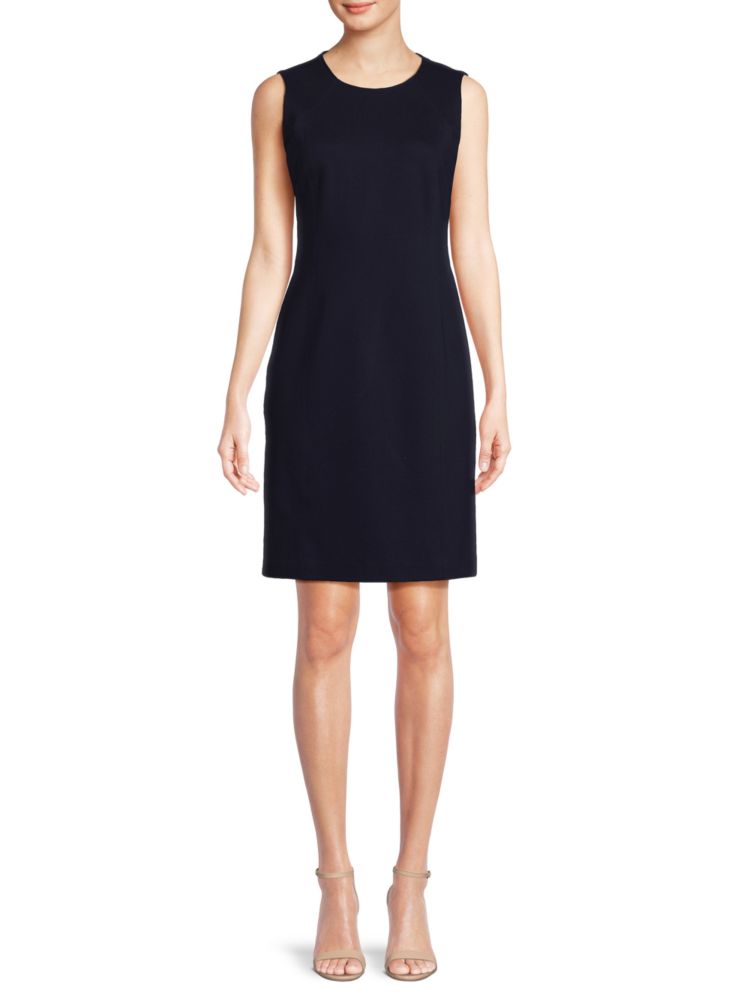 Solid sheath dress T Tahari, dark blue