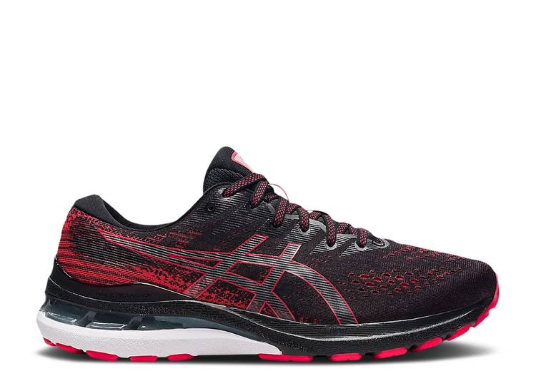 ASICS GEL KAYANO 28 'BLACK ELECTRIC RED' sneakers, black