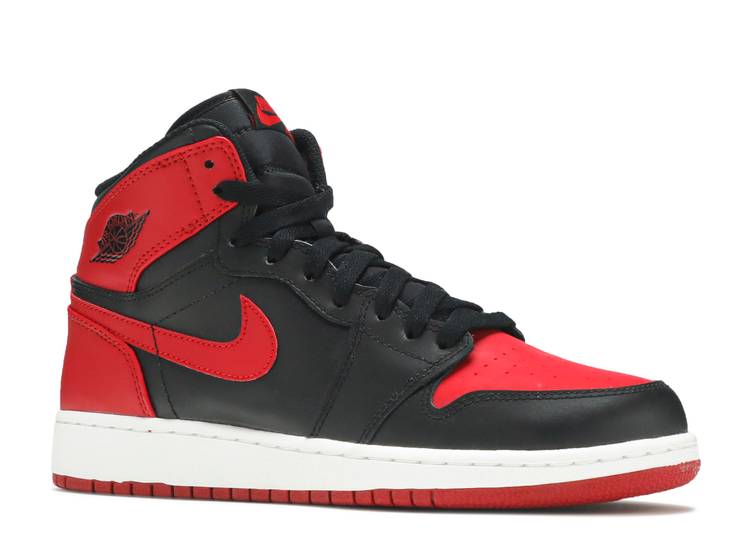 حذاء رياضي AIR JORDAN 1 RETRO HIGH OG BG 'BRED' 2013، أسود